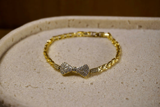 BRAZALETE DE LAZO COLOR ORO