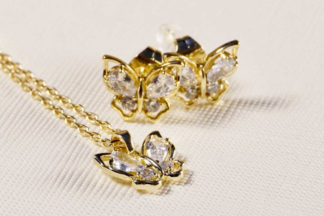 SET MARIPOSA ARETES
