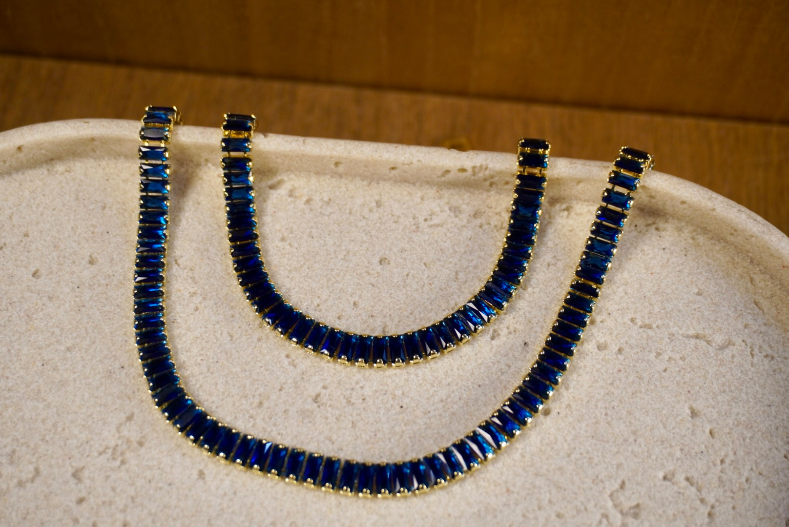 SET PULSERA TENIS AZUL